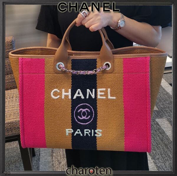 2020春 お目立ちロゴシャネル ドーヴィル コピー トートバッグ2061105